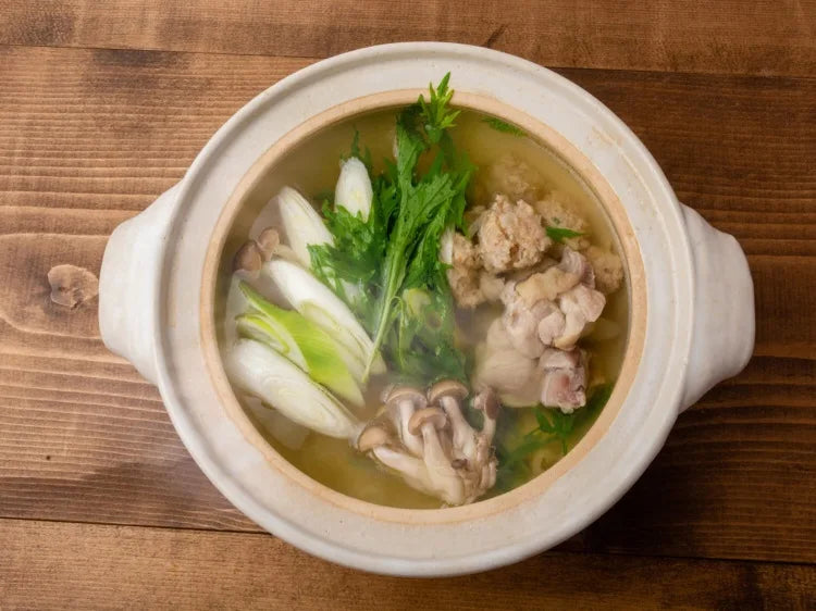 冬の鶏づくし鍋セット3人前(特製つみれ、朝引き一口もも、ポン酢、ガラスープ)